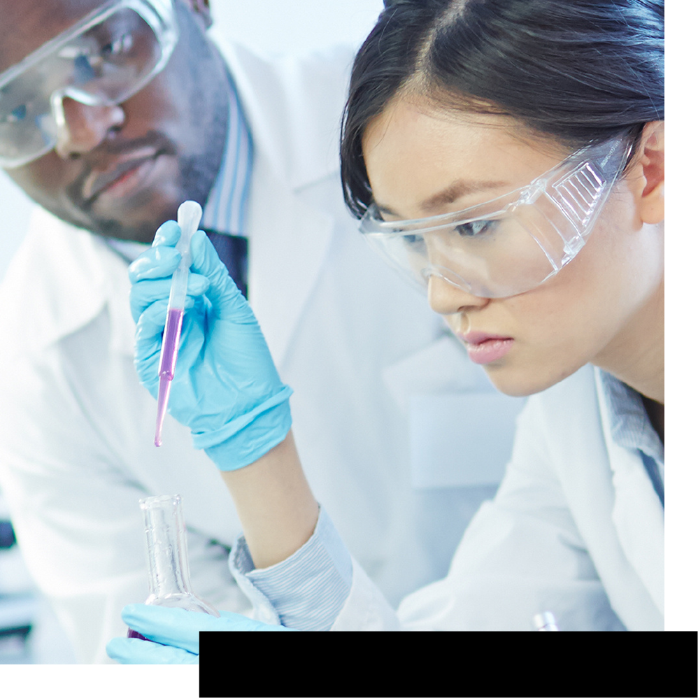 Two scientists in a lab