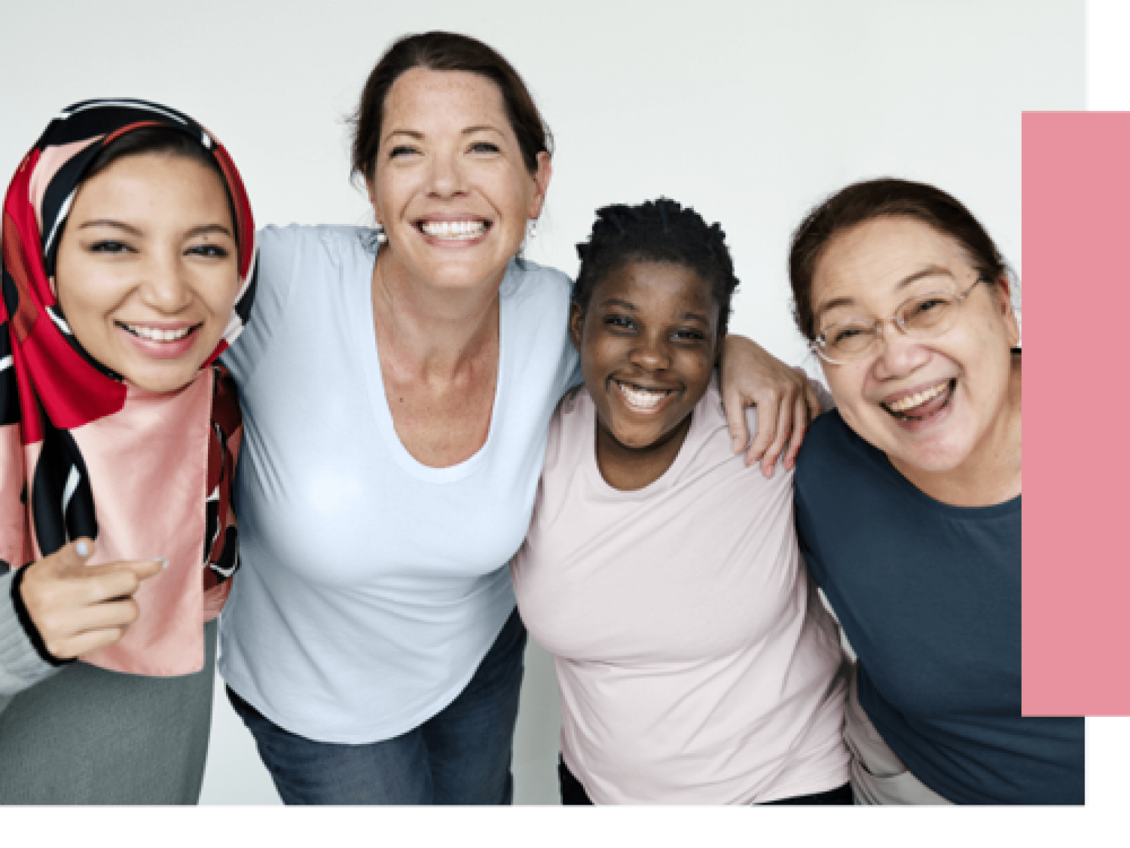 Four women smiling at the camera