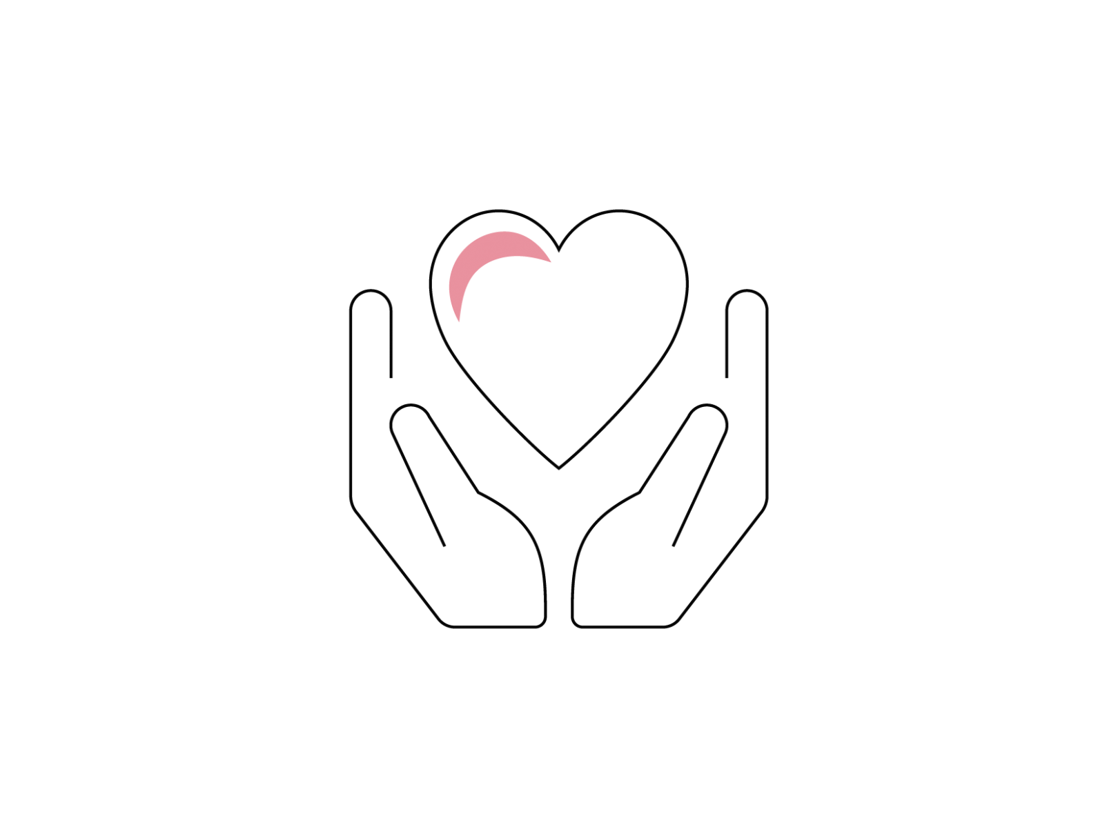 Hands holding a heart Icon