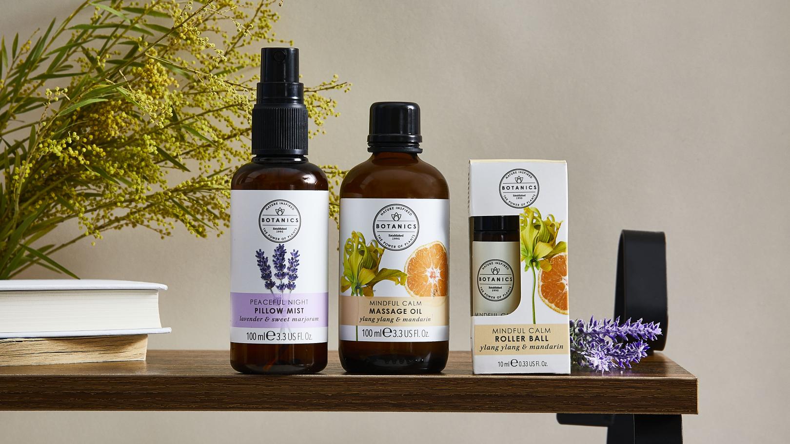 Group shot of products from Botanics