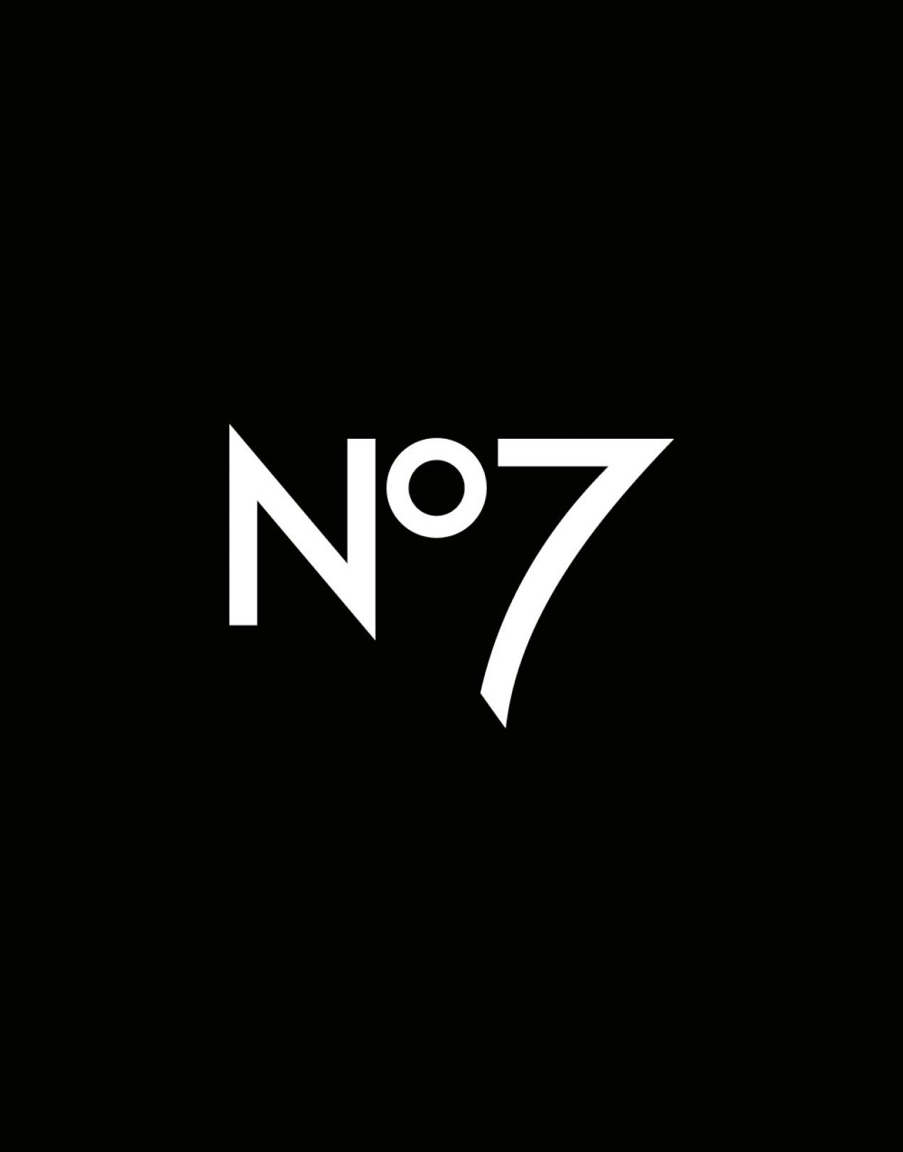 White No7 Logo on Black Background