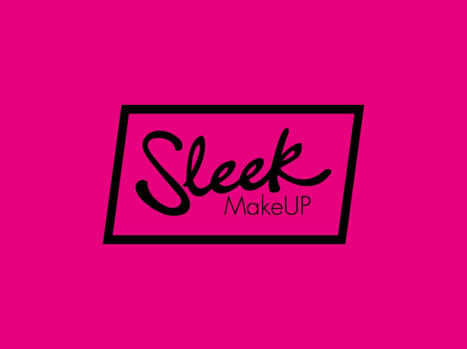 Black Sleek Logo on Pink Background