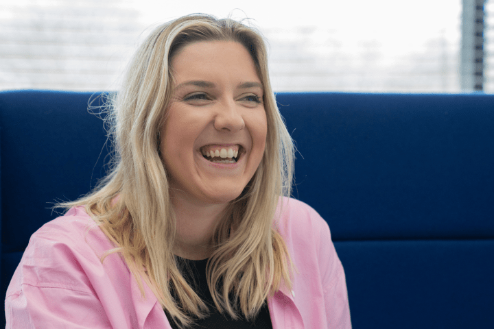 Woman smiling